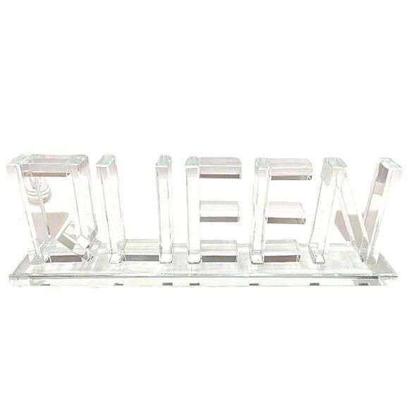 Bebe 'QUEEN' Decorative Glass Plaque - Picture 1 of 5